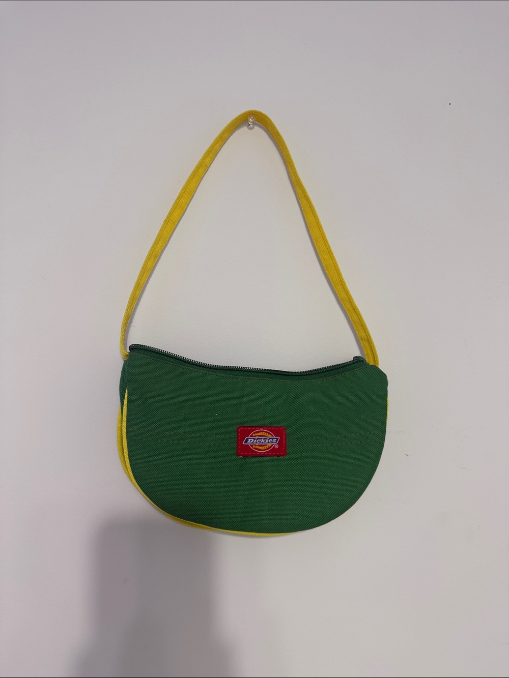 Vintage Dickies Green and Yellow Crescent Shoulder Bag